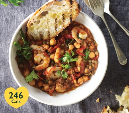 Prawns with Chorizo & Lentils image