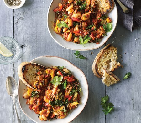Spanish Bean Stew with Peppers & Kale Spanish Bean Stew with Peppers & Kale