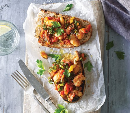 Our Spanish Bean Stew on Bruschetta Our Spanish Bean Stew on Bruschetta