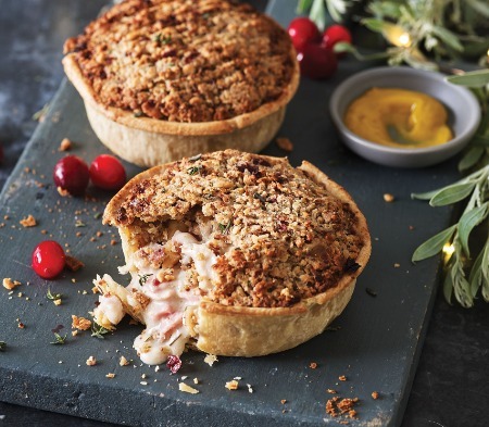 Turkey, Ham & Cranberry Pie image