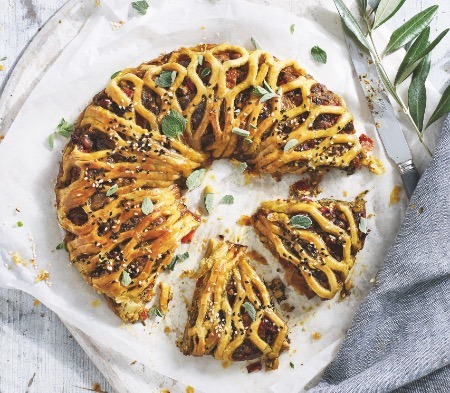 Goat’s Cheese, Tomato & Pesto Lattice image