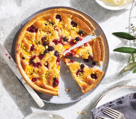 Peach & Raspberry Tart image