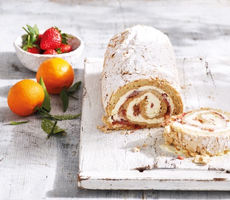 Rhubarb, Strawberry & Orange Pavlova image