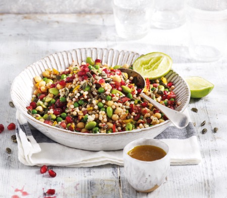 Rainbow Salad with a Ginger, Lemongrass & Sesame Dressing image