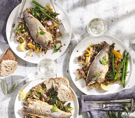 Sea Bass with Lentils & Fennel image