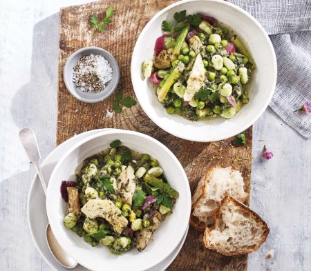 Artichokes & Asparagus with Salsa Verde Artichokes & Asparagus with Salsa Verde
