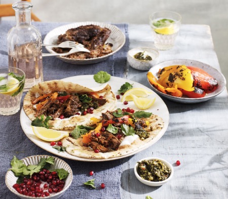 Slow-Roasted Lamb with a Green Harissa Sauce image