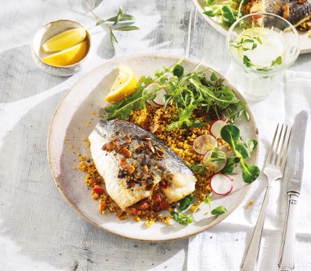 Stuffed Sea Bream with Red Peppers & Chermoula image