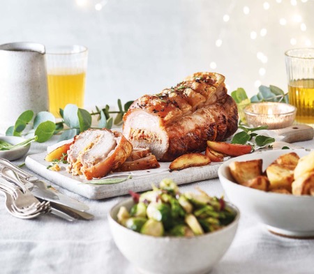 Pork Loin with a Cider & Chorizo Stuffing Pork Loin with a Cider & Chorizo Stuffing