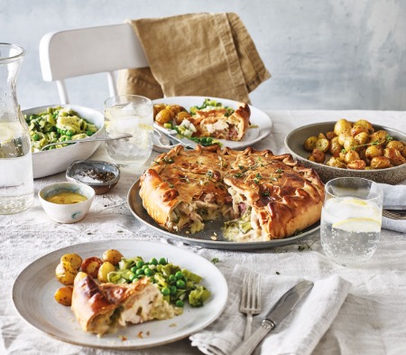 Chicken, Ham and Leek Pie image