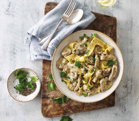 Pork Dijon with pasta Pork Dijon with pasta