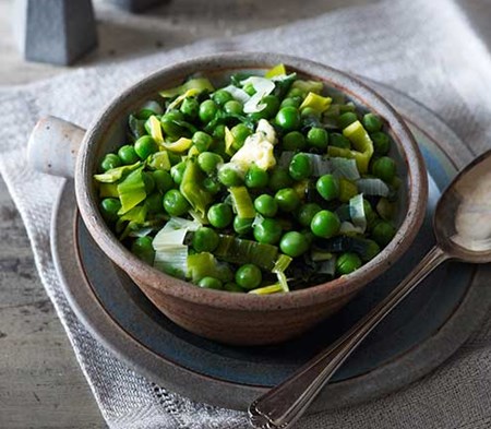 Peas & Leeks with a Lemon and Herb Butter image